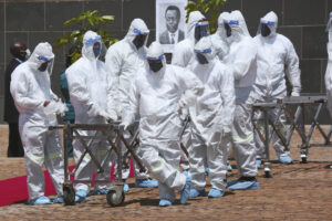 APTOPIX Virus Outbreak Zimbabwe State Burial