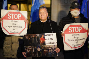 Britain Uyghur Tribunal Protest